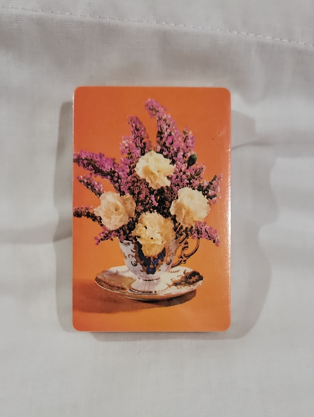 Vintage 1960's Congress USPC Playing  Cards Factory Sealed Floral Teacup NOS